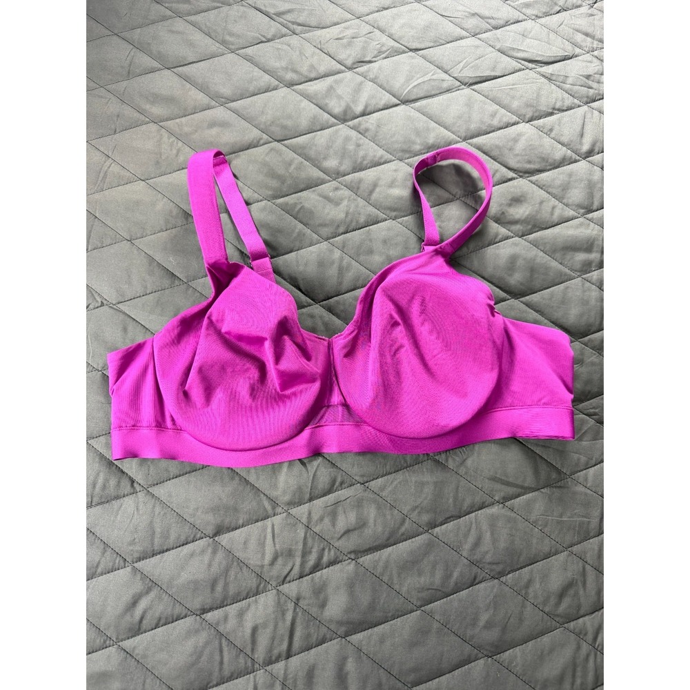 Cacique Bra Mens 46B Bright Pink Adjustable Straps Full Coverage Underwired - Picture 2 of 11